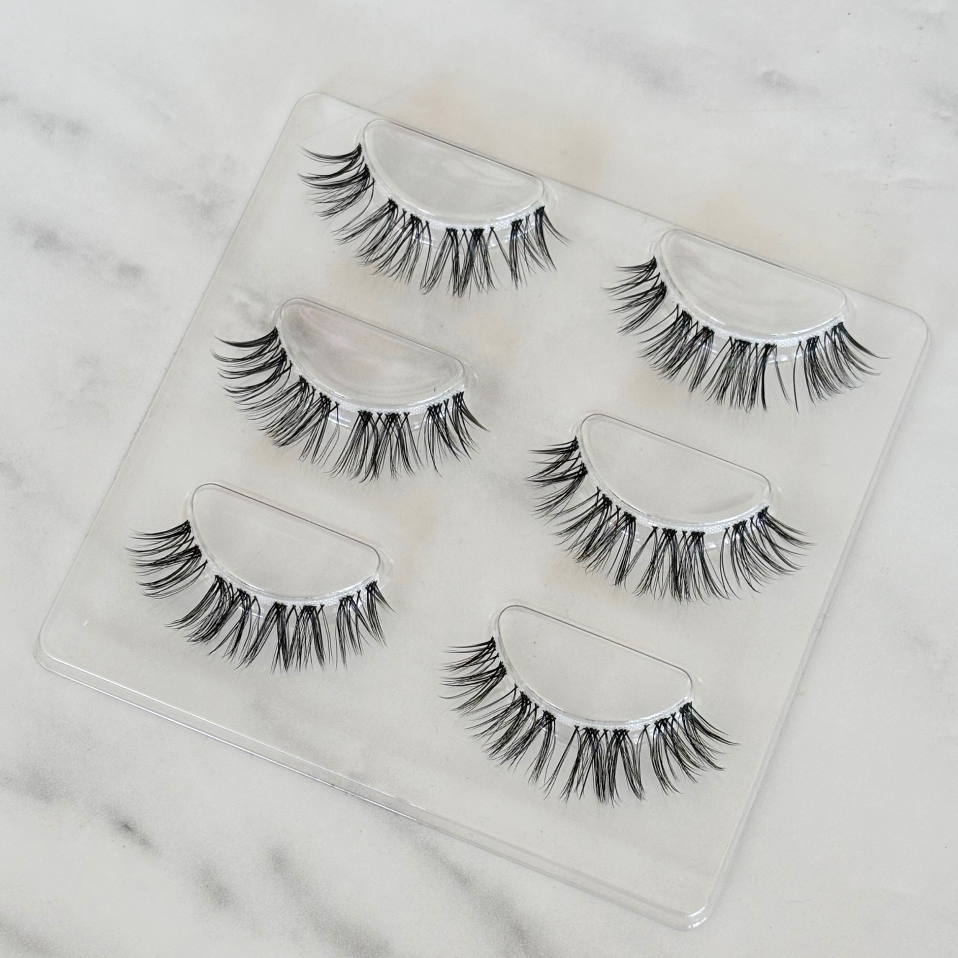 Wispy, Natural Lashes from the DOMINIQUE DIY LASH extensions KIT