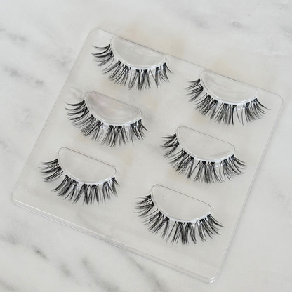 Wispy, Natural Lashes from the DOMINIQUE DIY LASH extensions KIT